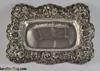 Kirk And Son Sterling Silver Repousse Rose Tray