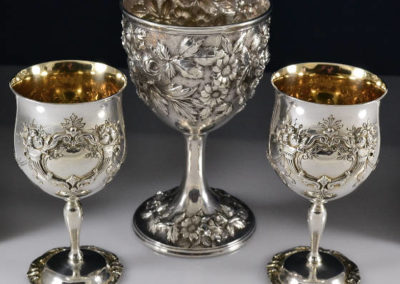 Reed And Barton Sterling Silver Punch Bowl Mini Goblets