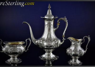 Reed and Barton Francis Sterling Silver Demitasse Coffee Set