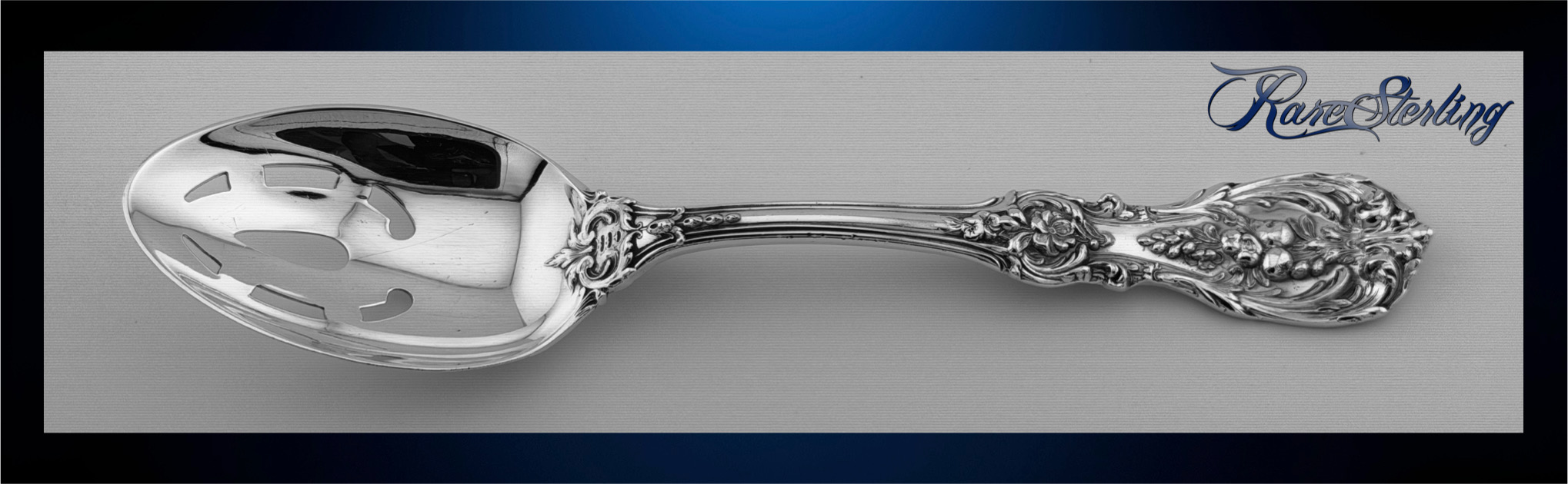 Reed and Barton Sterling Francis Pierced Serving Spoon