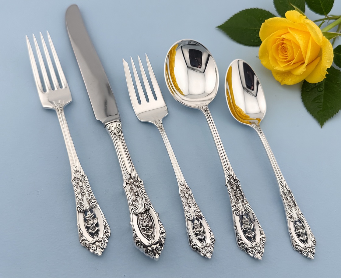 Wallace Rosepoint Sterling Silver 5-Piece Place Setting