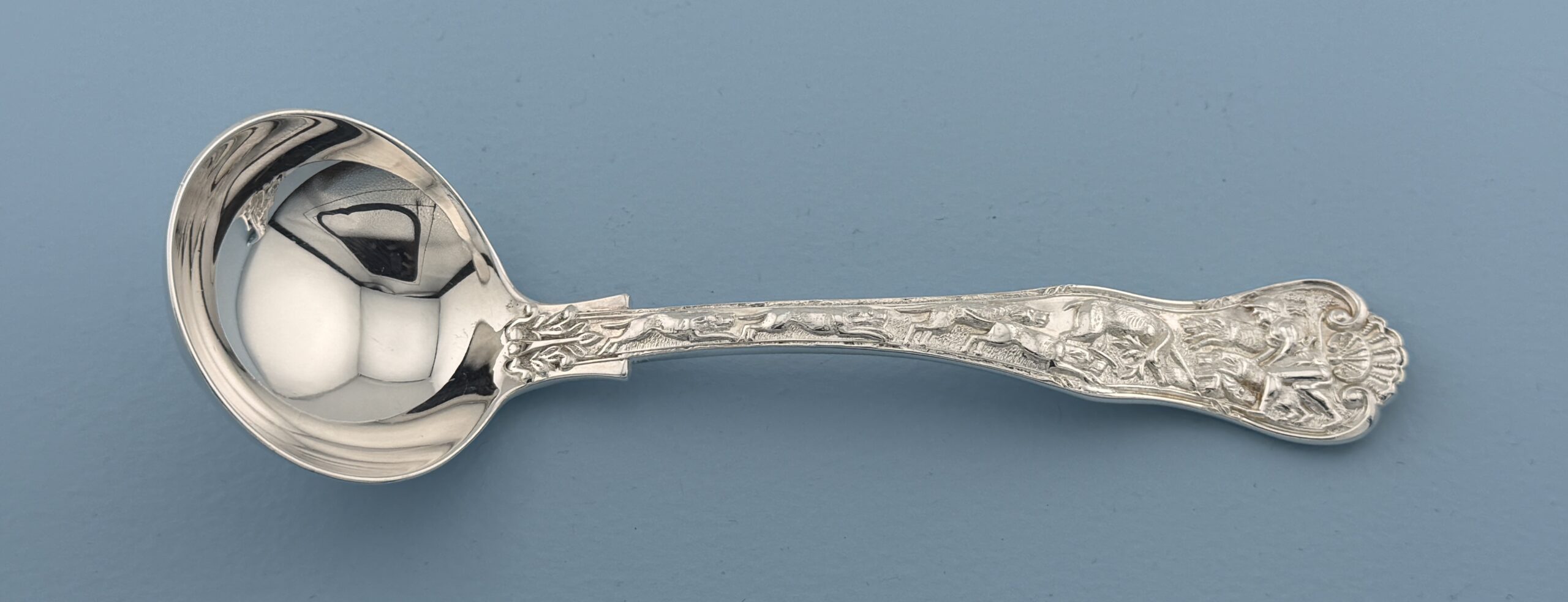 Paul Storr Sterling Silver Stag Hunt Gravy Ladle Wallace Grande Baroque Sterling Dinner Size Fork